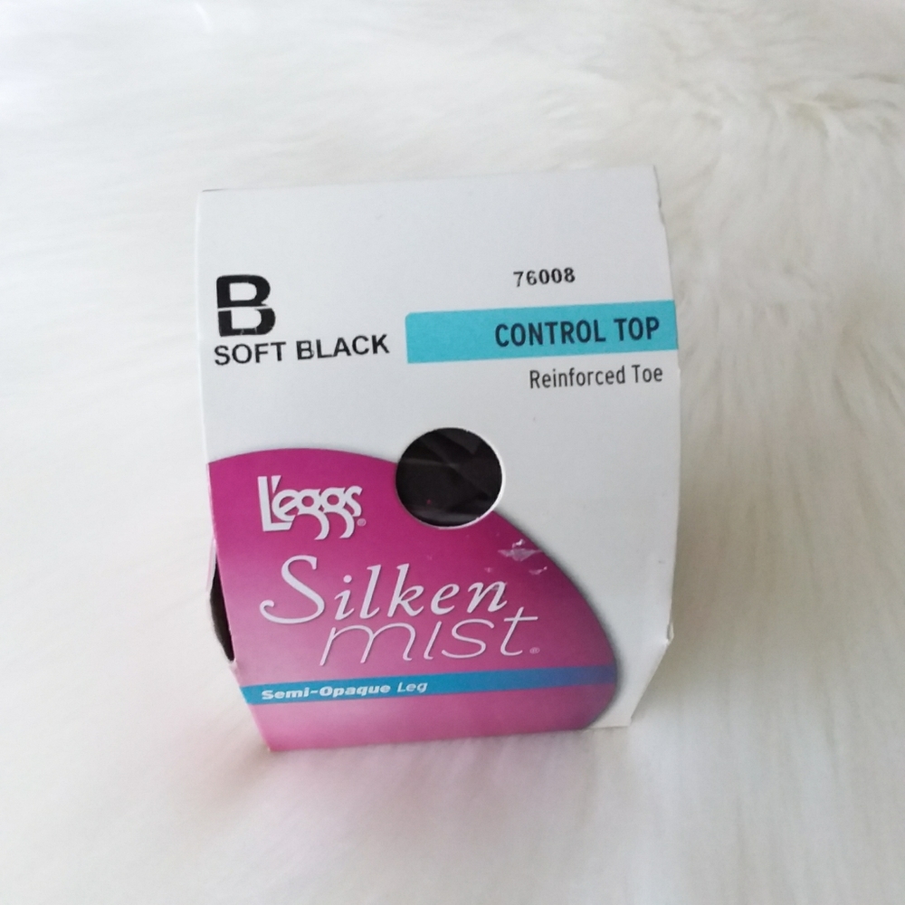 Leggs | Soft Black Semi-Opague Control Top Hoisery